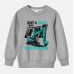 【12M-9Y】Boy Letter And Excavator Print Cotton Stain Resistant Long Sleeve Sweatshirt