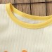 【9M-6Y】2-piece Unisex Cotton Cartoon Print Colorblock Long Sleeve Pajamas Set