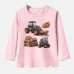 【12M-9Y】Boys Cotton Stain Resistant Engineering Print Long Sleeve Tee