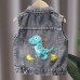 【18M-8Y】Boys Dinosaur Embroidered Denim Vest