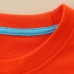 【18M-7Y】Boys Orange Luminous Dinosaur Print Round Neck Long Sleeve T-shirt