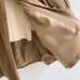 【18M-8Y】Girls Khaki Ruffled Trench Coat (T-shirt Not Included)