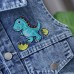 【18M-8Y】Boys Dinosaur Embroidered Denim Vest